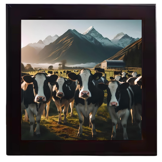 Dairy Cow Framed Ceramic Tile#12