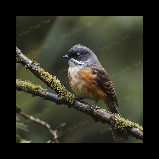 Fantail Framed Ceramic Tile - 102