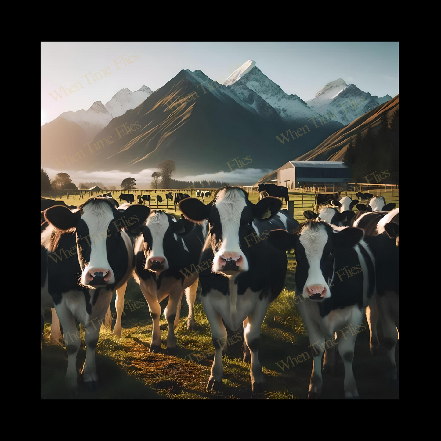 Dairy Cow Framed Ceramic Tile#12