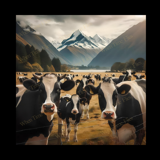 Dairy Cow Framed Ceramic Tile#11