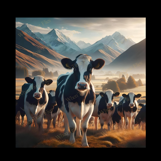 Dairy Cow Framed Ceramic Tile#10